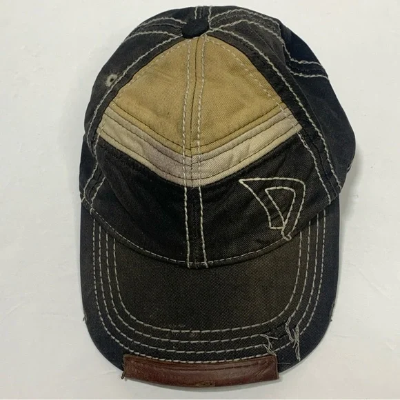 Y2K DO! Brown Denim Cap Adjustable Back Strap Men’s One Size - Picture 4 of 7